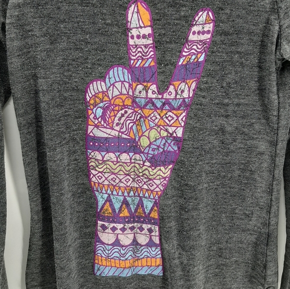 Chaser Peace Fingers Triblend long sleeve tee - Picture 4 of 8
